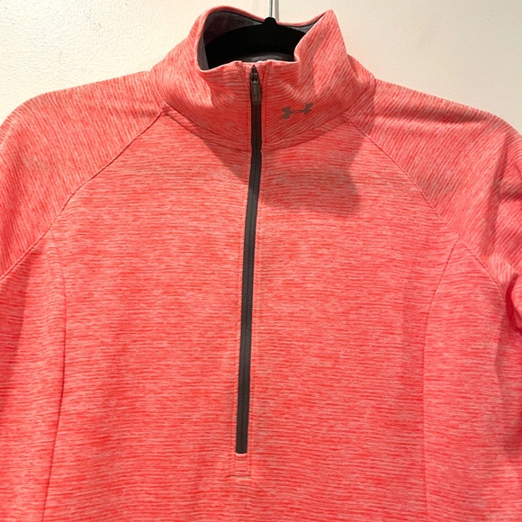 Under Armour Salmon Colored 3/4 Zip Long Sleeve - Picture 3 of 7